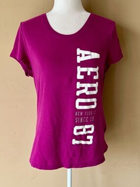 Aeropostale XL Purple Aero 87 New York City Shirt Top Tee